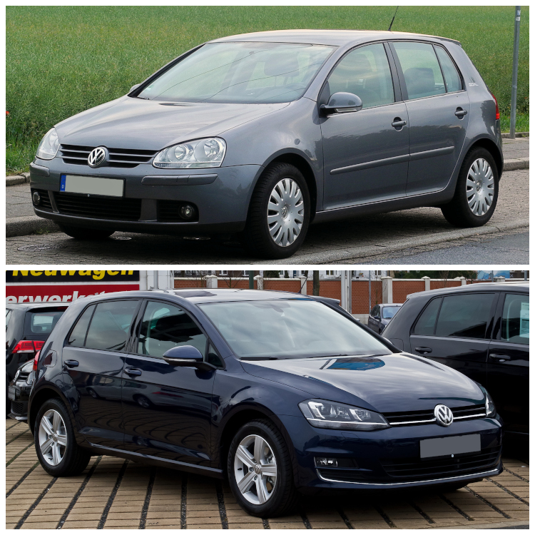 Volkswagena Golf V i VII - Cena wymiany tarcz hamulcowych